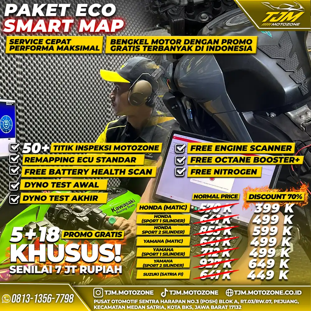 Proses tuning engine dan alat di TJM Motozone