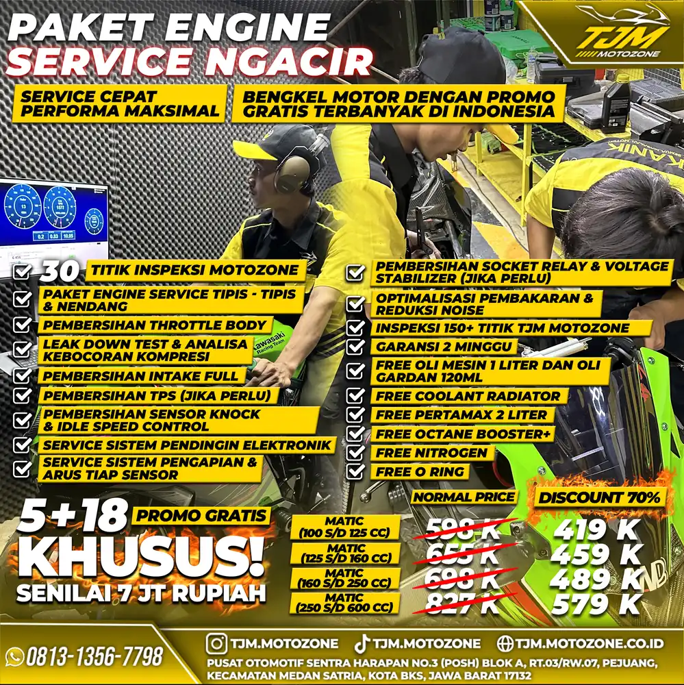 Perawatan injector dan mesin skutik matic Yamaha NMAX