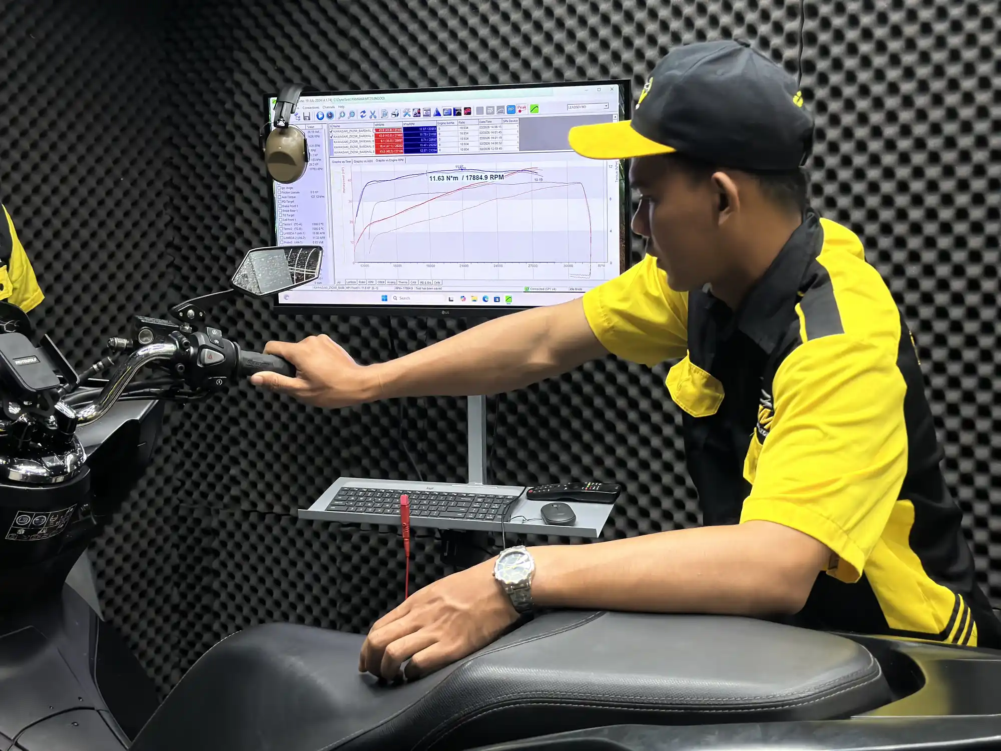 Dyno test motor di TJM Motozone Bekasi