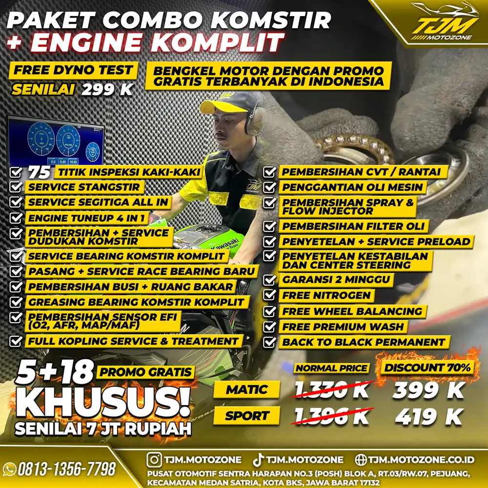 Pengecekan dan perbaikan kaki-kaki motor