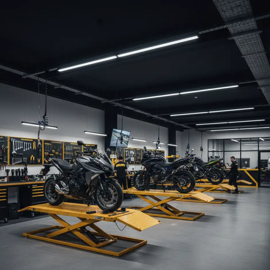 Mekanik bengkel motor Honda Bekasi sedang memperbaiki CVT Vario