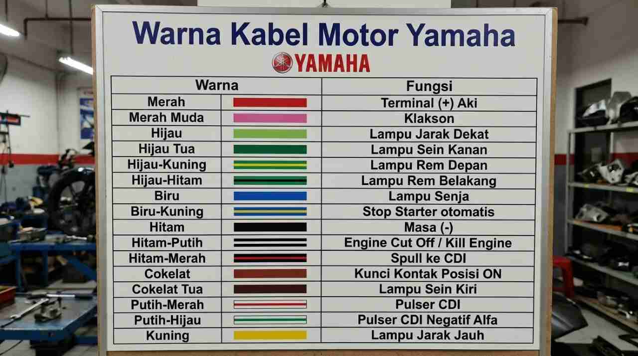 Jangan Sampai Salah Menyambung! Kenali Warna Kabel Motor Yamaha dan Fungsinya